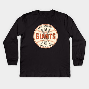 Retro San Francisco Giants 2 by Buck Tee Kids Long Sleeve T-Shirt